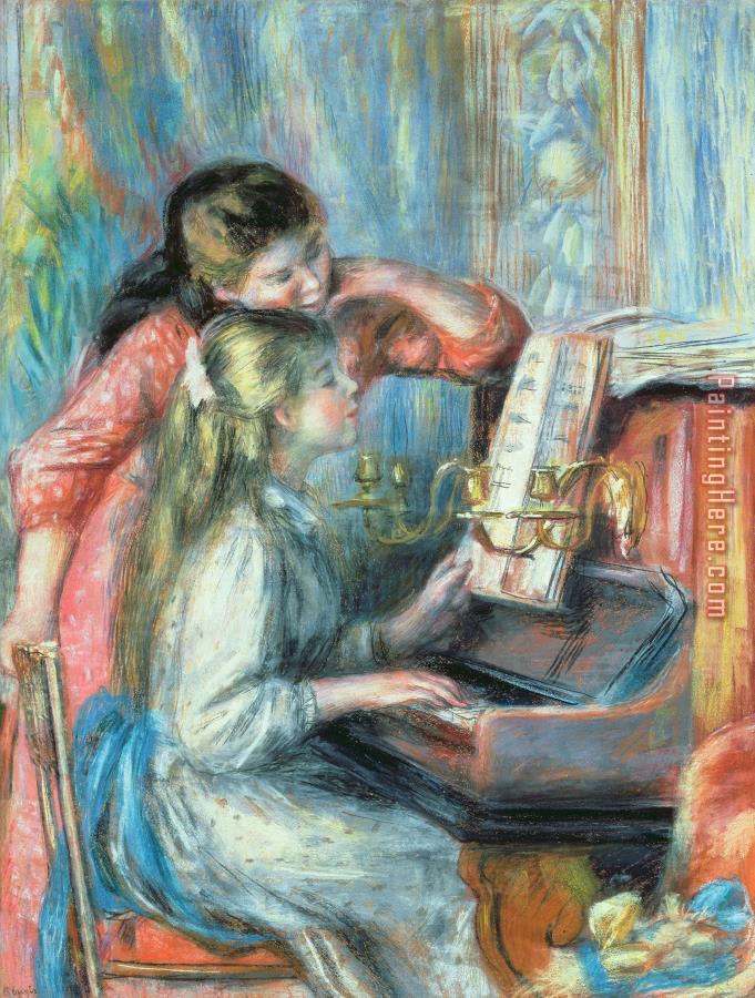 Pierre Auguste Renoir Young Girls at the Piano